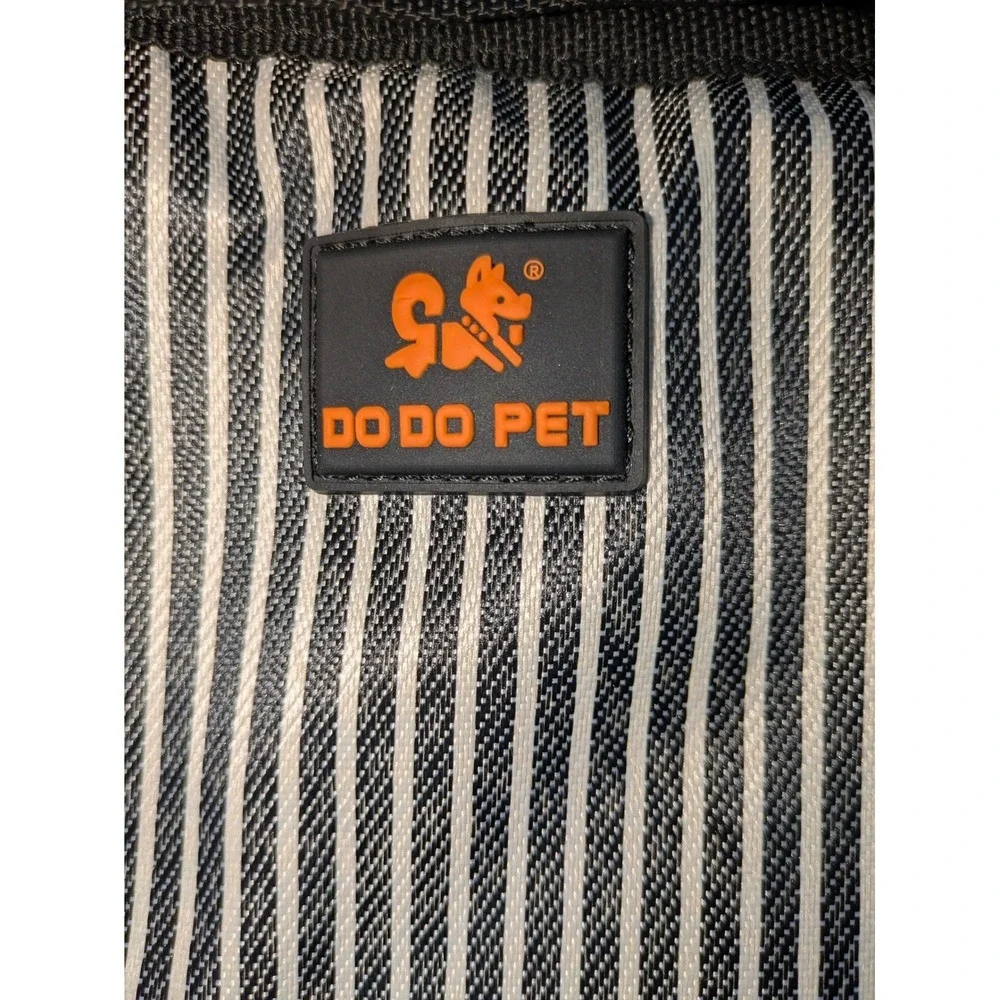 DO DO PET Soft Sided Pet Carrier Dog Cat Travel Bag Black Stripe Medium
